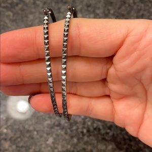 Brand new never worn Henri Bendel hoop earrings